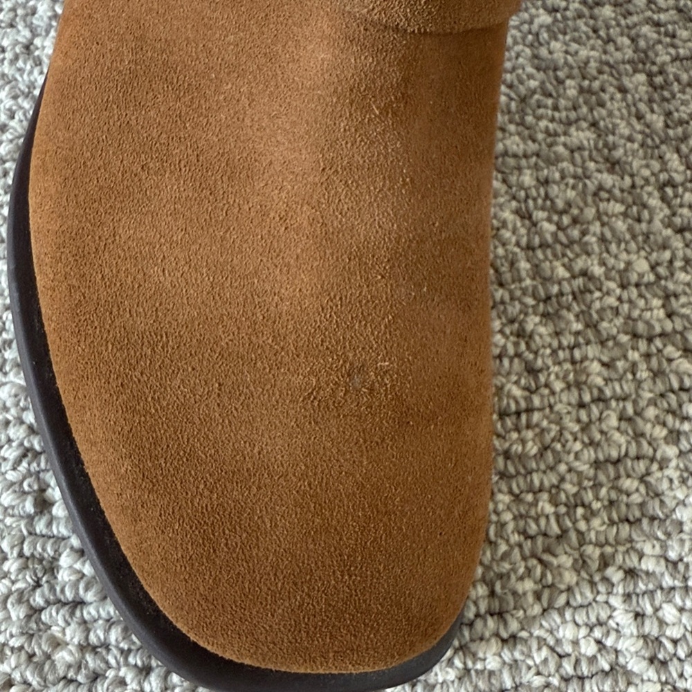 New COACH Tara Moto Suede Leather Tan Boots 5 Shoes - Picture 9 of 17